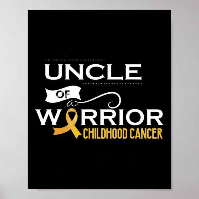 Póster Conciencia sobre el cáncer infantil Tío de un guer (Frente)