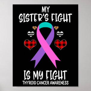 Póster Conciencia sobre el cáncer La lucha de mi hermana 