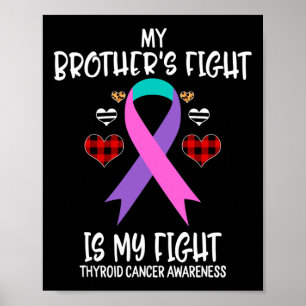 Póster Conciencia sobre el cáncer La lucha de mi hermano 