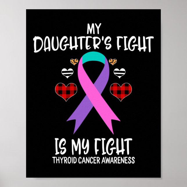 Póster Conciencia sobre el cáncer La lucha de mi hija es  (Frente)