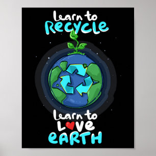 Póster Conciencia sobre el Día de la Tierra - Aprenda a r
