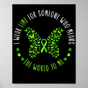 Póster Conciencia Sobre El Linfoma Que Llevo Lime Por Mi
