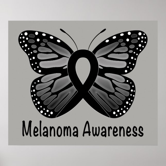 Póster Conciencia sobre el melanoma: mariposa (Frente)