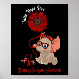 Póster Conciencia sobre el neuralismo Elephant Faith Hope