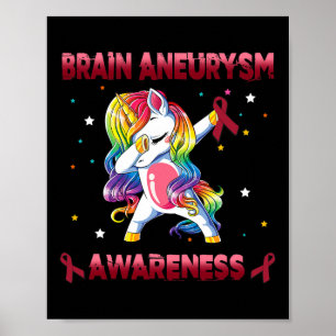 Póster Conciencia sobre el neuralismo Unicorn Dabbing Bur