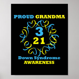 Póster Conciencia sobre el síndrome de Down Abuela Orgull