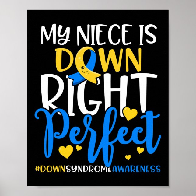 Póster Conciencia sobre el síndrome de Down Mi sobrina es (Frente)