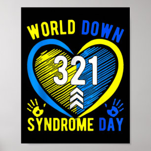 Póster Conciencia sobre el síndrome de Down World 21 del