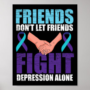Póster Conciencia sobre el suicidio de un amigo Salud men