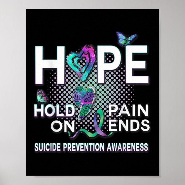 Póster Conciencia Sobre El Suicidio Esperanza De Que La A (Frente)