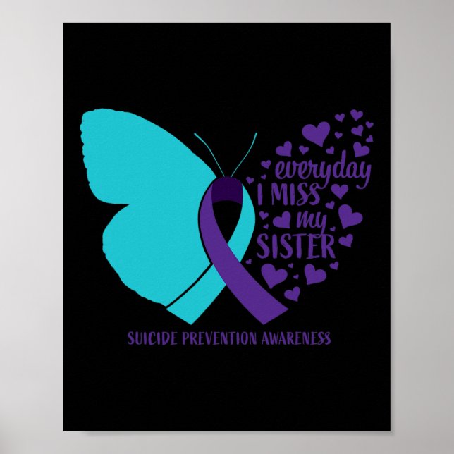 Póster Conciencia sobre el Suicidio Hermana Con Amor en M (Frente)