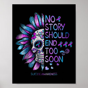 Póster Conciencia sobre el suicidio No hay historia que t
