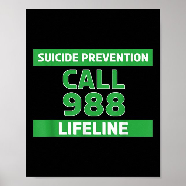 Póster Conciencia sobre el suicidio - Prevención de la lí (Frente)