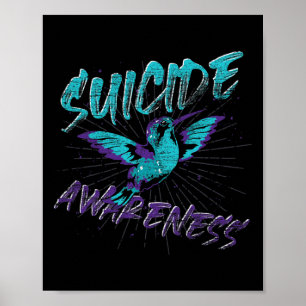 Póster Conciencia sobre el suicidio Prevención del suicid