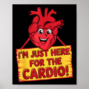 Póster Conciencia sobre enfermedades cardíacas Humor card