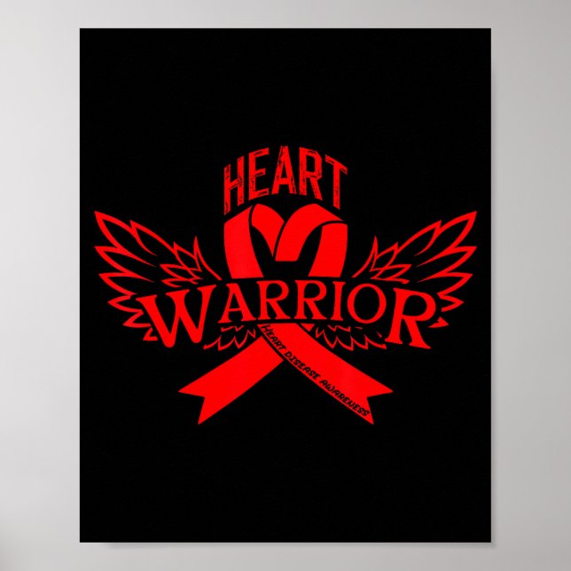 Póster Conciencia sobre enfermedades del corazón (Frente)