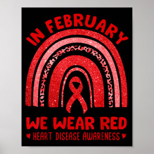 Póster Conciencia sobre Enfermedades del Corazón Arcoíris