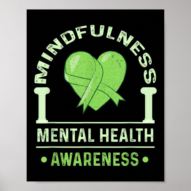 Póster Conciencia sobre la atención de la salud mental (Frente)