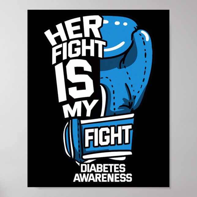 Póster Conciencia sobre la diabetes Apoyo Cetoacidosis di (Frente)