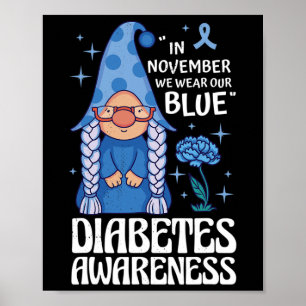 Póster Conciencia sobre la diabetes. En Noviembre Usamos 
