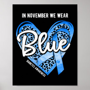 Póster Conciencia Sobre La Diabetes En Noviembre Usamos A