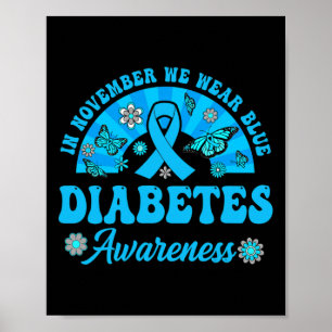 Póster Conciencia Sobre La Diabetes En Noviembre Usamos B