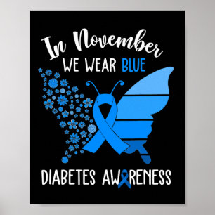 Póster Conciencia sobre la diabetes En Noviembre Usamos M