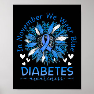 Póster Conciencia Sobre La Diabetes En Noviembre Usamos S