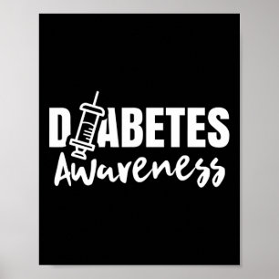 Póster Conciencia sobre la diabetes Insulina diabética Di