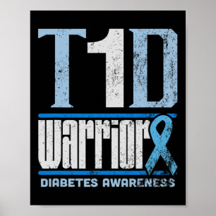 Póster Conciencia sobre la diabetes mes T1D Guerrero de l