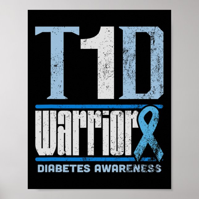 Póster Conciencia sobre la diabetes mes T1D Guerrero de l (Frente)