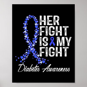 Póster Conciencia sobre la diabetes Su lucha es mi lucha