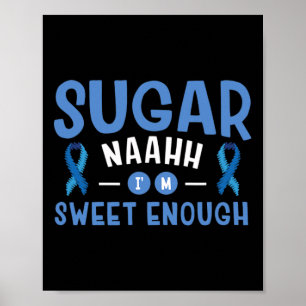 Póster Conciencia sobre la diabetes tipo 1 2 - Diabetic T