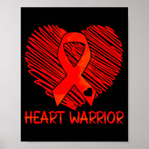 Póster Conciencia sobre la enfermedad cardíaca Heart Warr