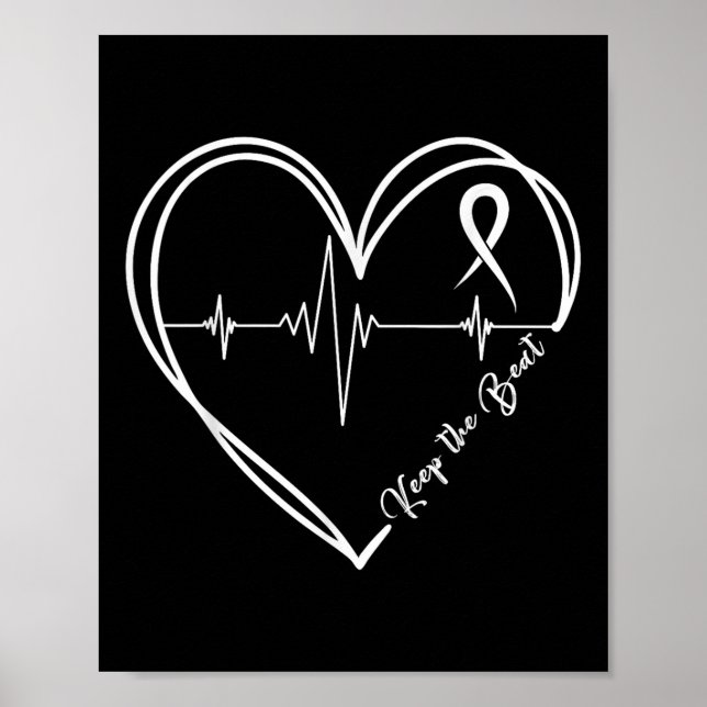 Póster Conciencia sobre la enfermedad cardíaca latido car (Frente)