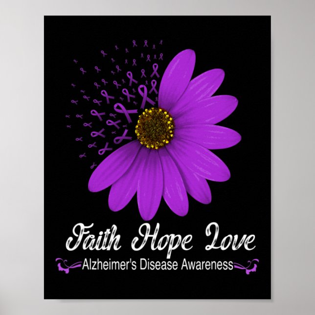 Póster Conciencia sobre la enfermedad Fe Esperanza Amor C (Frente)