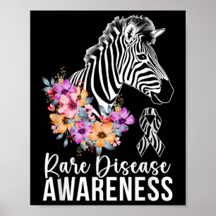 Póster Conciencia sobre la enfermedad rara Cebra Raras En