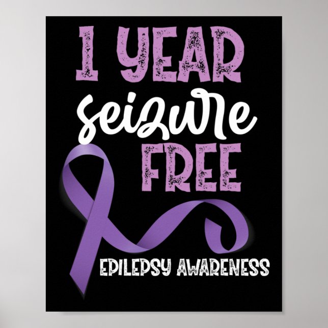 Póster Conciencia sobre la epilepsia 1 año Convulsión de  (Frente)