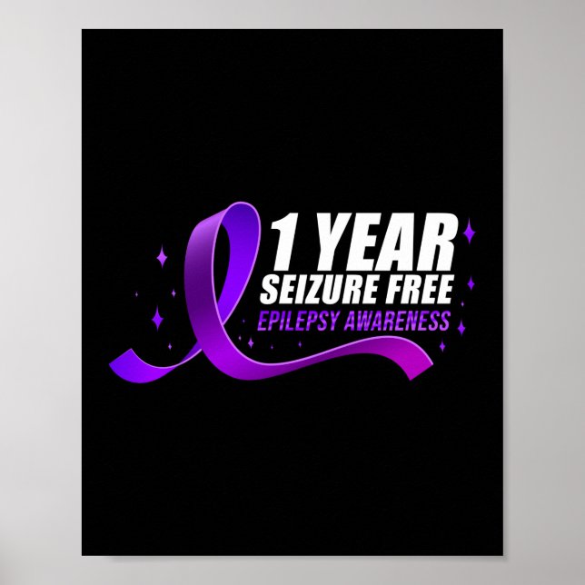 Póster Conciencia sobre la epilepsia 1 año Convulsión de  (Frente)