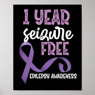 Póster Conciencia sobre la epilepsia 1 año Convulsión de