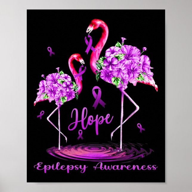 Póster Conciencia sobre la epilepsia de Flamingo (Frente)