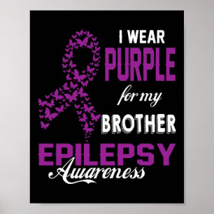 Póster Conciencia sobre la epilepsia Llevo morado por mi