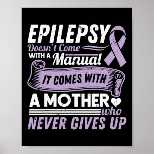 Póster Conciencia sobre la epilepsia que mamá no viene co
