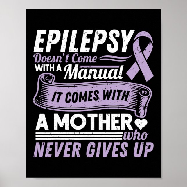 Póster Conciencia sobre la epilepsia que mamá no viene co (Frente)
