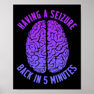 Póster Conciencia sobre la epilepsia teniendo crisis guer