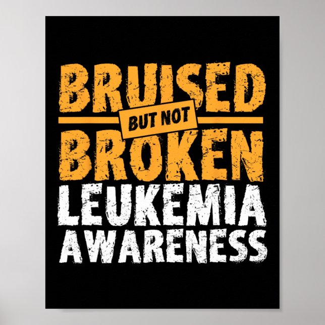 Póster Conciencia sobre la leucemia aguda pero no rota (Frente)