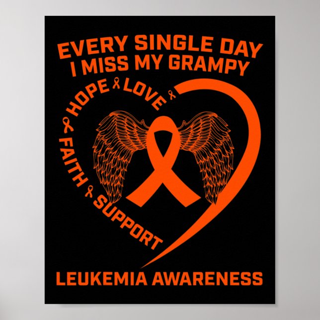 Póster Conciencia sobre la leucemia cardíaca de la cinta  (Frente)