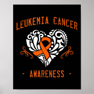 Póster Conciencia sobre la leucemia Cinta de Corazón Espe