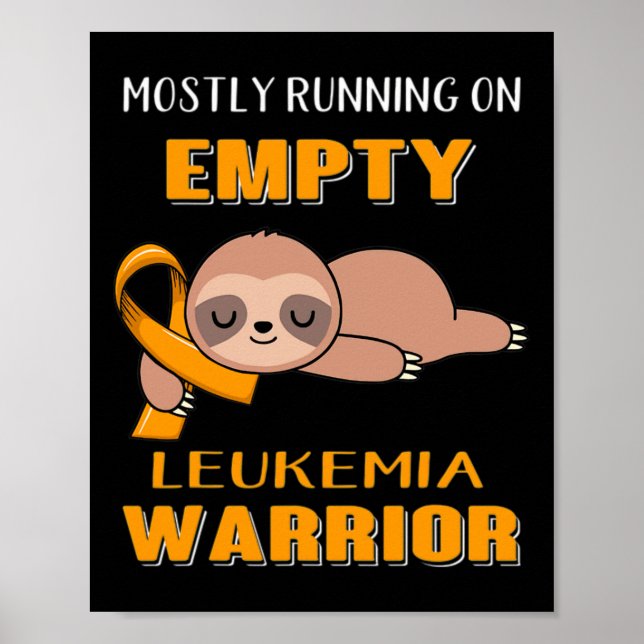 Póster Conciencia sobre la leucemia Corriendo Principalme (Frente)