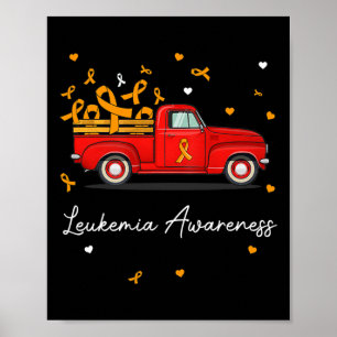 Póster Conciencia sobre la leucemia en la cinta Naranja